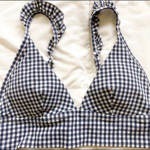 Aerie plaid bikini top
